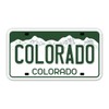 Squiddy Colorado State License Plate Style - Vinyl Sticker for Car, Laptop, Notebook (5" Wide)