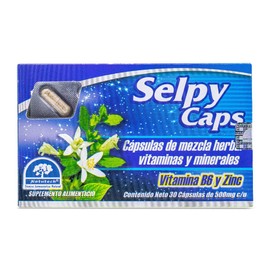 Selpy Caps Vitamina B6 Y Zinc Capsulas De Mezcla Herbal Vitaminas Y Minerales Suplemento Alimenticio