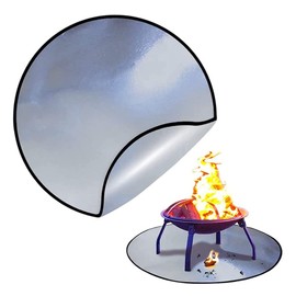 Qanye 24 Inch Round Fire Pit Mat, Fire Pit Mat, Grill Fireproof Mat, Fireproof Mat, Fire Bowl Mat, for Barbecue, Lawn, Garden, Floor, Backyard