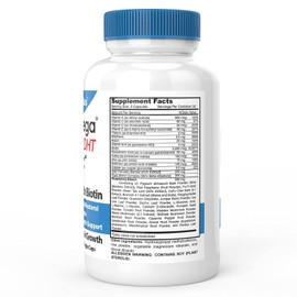 Formulas Hair Omega DHT Blocker Biotin 5000 mcg 60 Cap Vitamins for Hair Growth, Natural