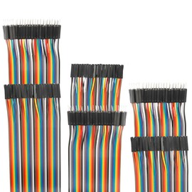 EDGELEC 120pcs 20cm Dupont Wire Male to Female Breadboard Jumper Wires 7.9 inch 1pin-1pin 2.54mm Connector for DIY Arduino Raspberry PI 10 15 20 30 40 50 100cm Optional Multicolored Ribbon Cables