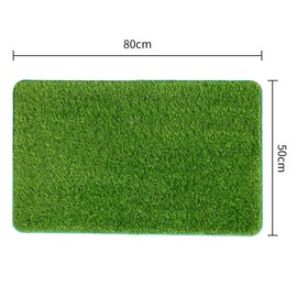 Artificial Grass Washable Training Pad for Puppy, Cat, Dog with Bells, Reusable Fake Grass Dog Pee Pad 46X70CM