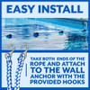 Poolzilla 18ft Swimming Pool Safety Rope and Float Kit Pre-Assembled