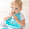 Bumkins Baby Utensil Set, Silicone Trainer Spoons for Dipping, Soft