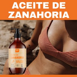 Qknatur Carrot Oil 250 ml - 100% Pure and Natural - Natural Sun Tan - Moisturises and Rejuvenates the Skin - Repairs, Moisturises and Nourishes Hair