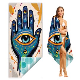 THISFIND Beach Towel Sand Free Quick Dry Absorbent Compact Towels for Swimming Pool Camping Beach Accessories Large Easy Pack Travel Things for Vacation Essentials Adult (10)