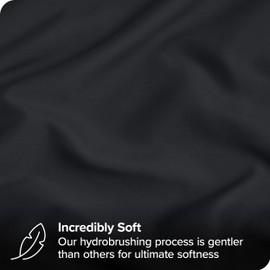 Bare Home Microfibre Pillowcase Set - Standard Size - 2 Pack Pillow Cases - Soft Brushed Microfibre - Pillow Covers (50x75 cm, Black)