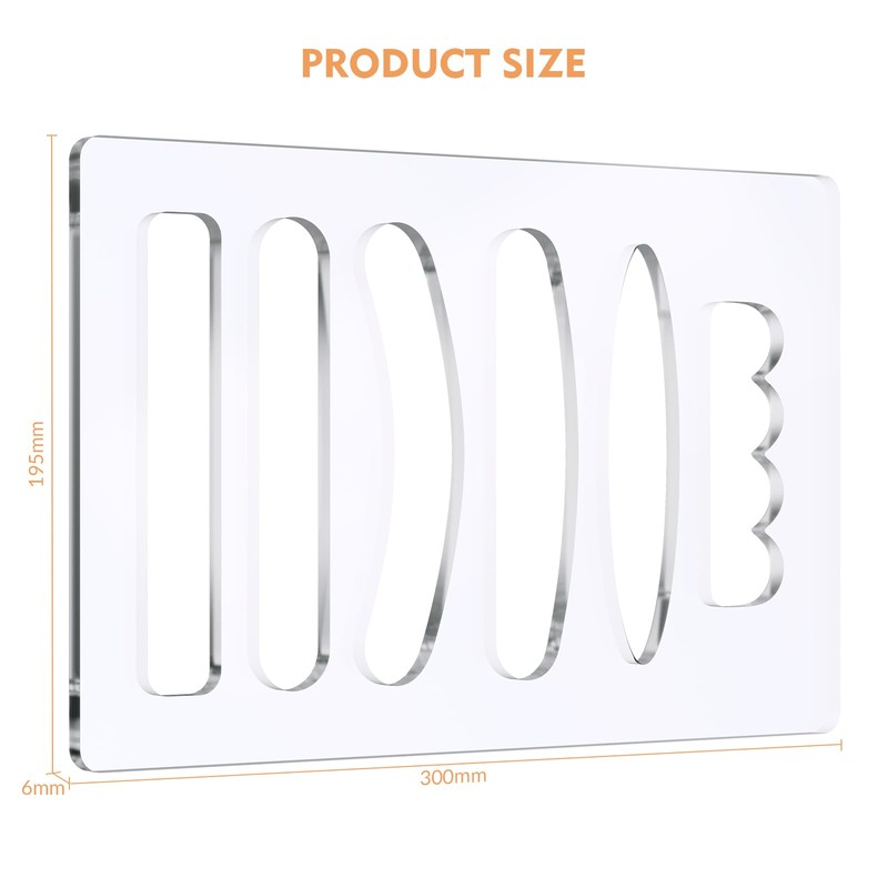 Moorovgi 6 in 1 Charcuterie Board Handle Template,Acrylic Grab Handle