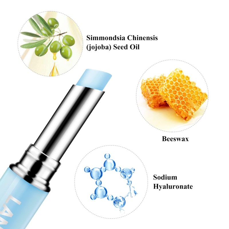 LAPOOH Hyaluronic Acid Lip Balm Lip Plumper Natural Extract Fade