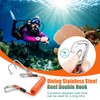 Pluzluce Scuba Diving Reef Double Hook, Drift Safety Telescopic Spring