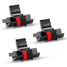 LinkDocs IR40T Compatible Calculator Ink Ribbon Replacement for Casio hr-100tm Ink IR-40T Calculator Ink Roller Compatible with Canon P23-dhv Sharp EL-1801V Individually Sealed (Black and Red, 3-Pack)