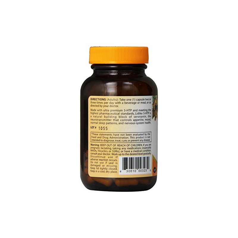 Lidtke Technologies Diet Supplement 5- HTP Capsules, 60 Count