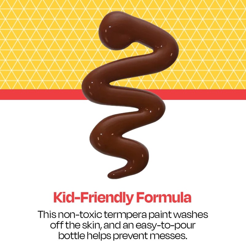 School Smart Tempera Paint, Brown, 1 Gallon Bottle