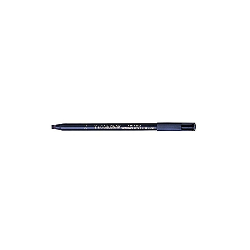 Niji Yasutomo Calligraphy Marker 5.0mm Chisel Tip, Black Ink (NSC6005A)