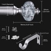 JRZOO Silver Curtain Rod for Windows 28 to 48 Inches,