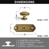 Yanxia Antique Brass Cabinet Knobs with Industrial Backplates Vintage Drawer