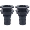 1-1/2in Thru Hull Fittings for Boats, ABS Plastic Through Hull Fitting, Thru-Hull Connector Fitting, Boat Plumbing Fittings Accessory, Thru Drain Connector for Boats, Yachts, Marine (Black/2Pack)