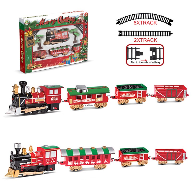 Christmas Train Set for Children Electric Train with Music and