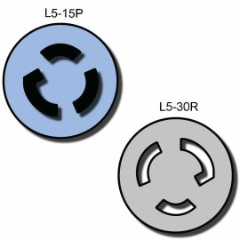 Iron Box NEMA L5-15P to L5-30R Plug Adapter - 15A/125V, 14 AWG - Iron Box # IBX-3530 - 3 ft