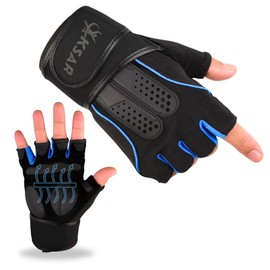 Gym Gloves,Training Gloves Full Wrist Support,Breathable Extra Grip Palm Protection Fitness Crossfit for Men & Women (M)