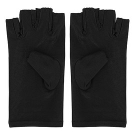 Anti UV para Manicura, 1 Par de de Protección UV, de Protección UV sin Dedos UPF50+ para Lámparas de Manicura UV LED, para el Cuidado de la Piel Y Secado de(Negro)