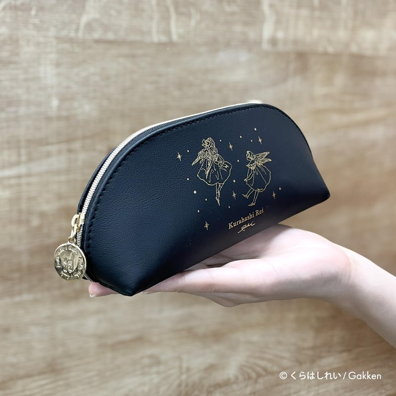 Gakken StaFul Kara Nishi Pen Case, Synthetic Leather, Black H21801