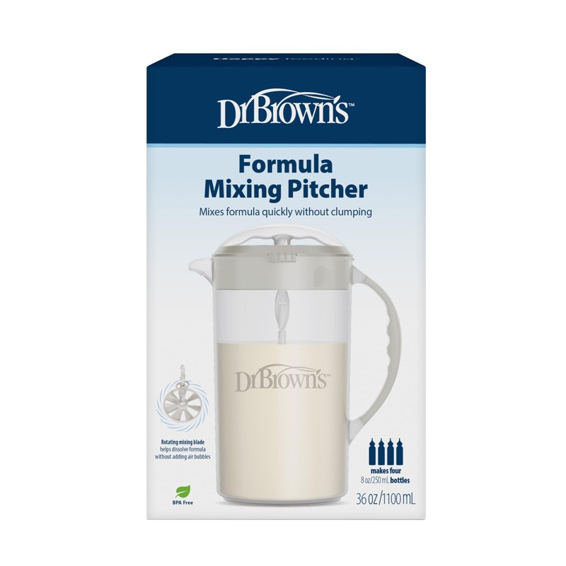 Dr. Brown's Baby Formula Mixing Pitcher with Adjustable Stopper, Locking