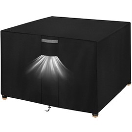 Dokon Rectangular Garden Furniture Cover with Lateral Tension Belt, Waterproof, Windproof, UV Resistant, 420D Oxford Fabric, Protective Cover for Garden Table, Table and Chairs, Furniture Sets