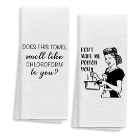 Myakako 2 Pack Funny Highly Absorbent Bath Towels Kitchen Towels Dish Kitchen Towels, Flour Sack Towel, Funny Dish Cloth Hand Towel for Bathroom Kitchen Hostess New House Housewarming