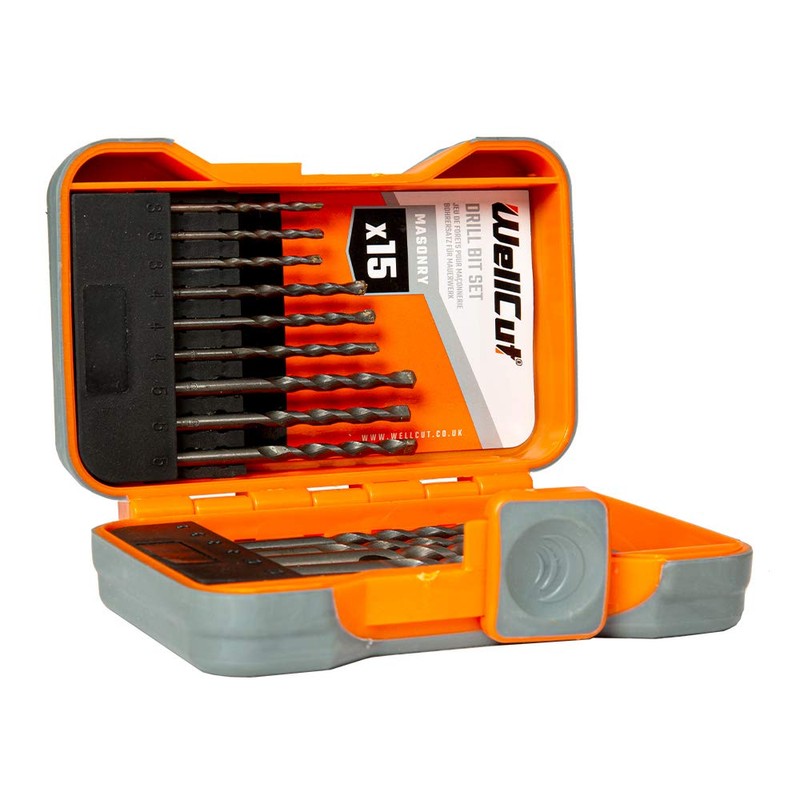 Masonry Drill Bit Set 15-Pieces 3-10mm Professional Concrete Drill Bit