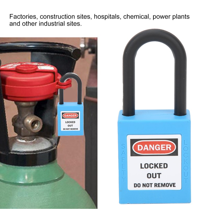 5Set 38mm Lockout Tagout Lock Nylon Durable Dustproof Insulated Safety