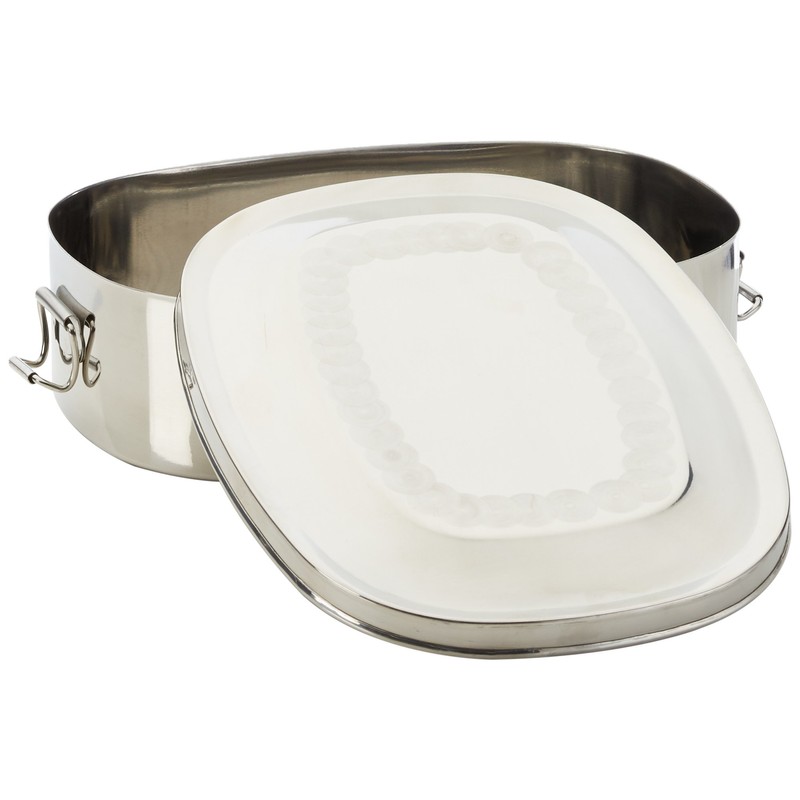 Relags Stainless Steel 'Lunch Box' Small Tin, Silver, 0.45 Litres