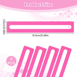 4 Pcs Pink Mahjong Line Finder, Plastic Mahjong Cards Line Guide for Winning Combinations, Mahjong Tile Set Gifts for Women, Mah Jongg Accessories Game Rules Helper for Beginner Players (Pink)