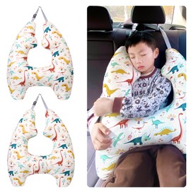 Car Pillow, Travel Pillow for Kids,H-Shape Sleeping Neck Head Support Cushion Seat Safety Pillow for Adults and Kids on Road Trips, Travel Pillow can be Disassembled and Washed