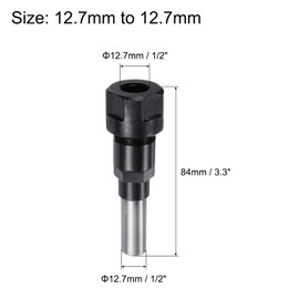 sourcing map Router Collet Extension Rod Converter Adapter 12.7mm to 12.7mm for CNC Engraving Machine Woodworking Milling Bit