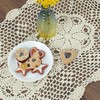 kilofly Crochet Cotton Lace Table Placemats Doilies Set, 4pc, Oblong,