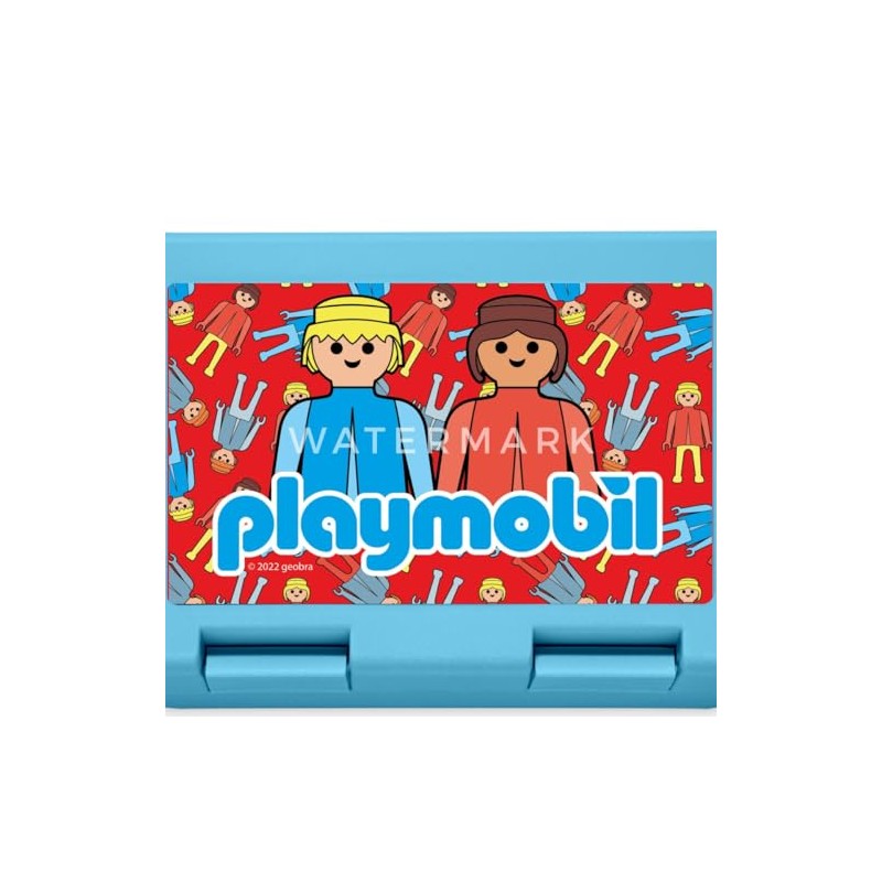 Spreadshirt Playmobil Logo and Classic Figures Lunchbox, One Size, Sapphire