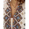 ESIA Embroidery Blouse Puff Sleeves Natural Cotton Traditional Ethnic Style
