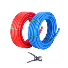 EFIELD PEX-b 3/4 Inch Pipe, 2 Rolls X 75 Feet (150 ft) Length for Potable Water-for Hot/Cold Water-Plumbing and Radiant Heating Applications With Pipe Cutter