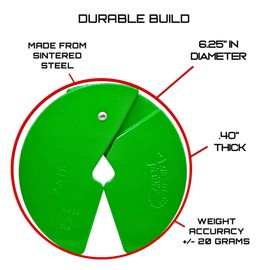 Micro Gainz Dumbbell Fractional 2.5 lb Weight Plate, Ideal for Micro Loading, (Choose Color) 4 Piece Fractional Weight Plates, Designed for Dumbbell Training, Made In USA (Green)