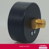 Schläfer 0930165 Hydraulic Pressure Gauge Rear Axial Connection 1/4 Inch