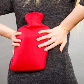 Wärmflasche für Mikrowelle, Flachsamen, 30 x 21 cm, Rot