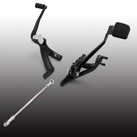 Black extended Forward Control Foot pegs For Harley Softail Street Bob FXBB 114 FXBBS Low Rider FXLRS 117 FXLR 107 2018-2023