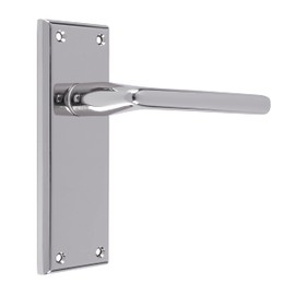 Carlisle Brass Serozzetta Dieci Lever On Backplate - Latch - Polished Nickel - Includes a Pair of Handles & fixings