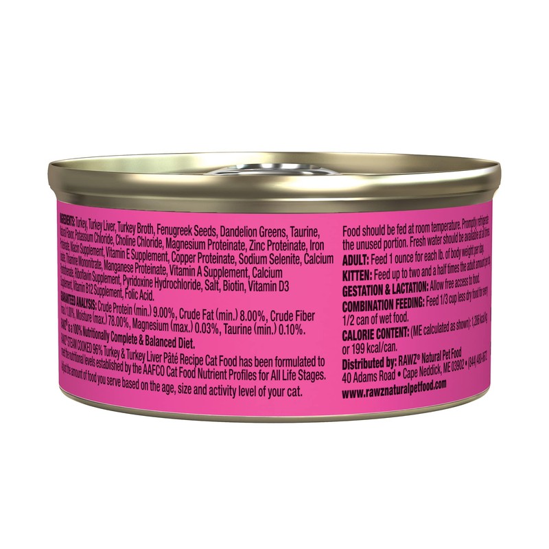 Rawz Natural Premium Pate Canned Cat Wet Food - Made