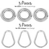 Assorted Key Ring, 12pc Set with Large Oval Keyrings and