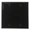 Leviton 80725-E 2-Gang No Device Blank Wallplate, Box Mounted, Ebony