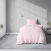 Visaggio Bed Linen 135 x 200 cm Pink Microfibre Plain