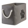Bone Dry Paw Print Collapsible Polyester Pet Storage Bin, Rectangle