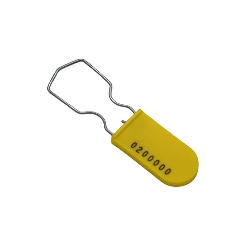 Electric Meter Security Seal Wire Padlock Pack of 50 (Yellow)